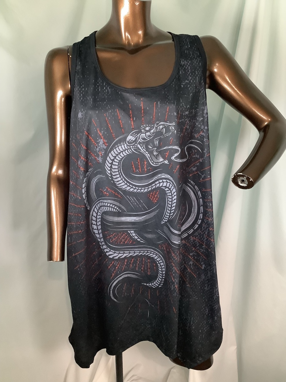 Michael Taylor Snake Sparkle Tunic Dress - L/XL